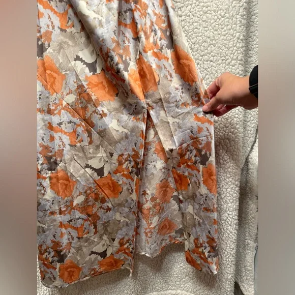 Paper Heart Cowl Neck Satin Slip Floral Dress - Picture 5 of 7